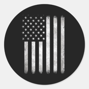 Sticker Rond Juillet Patriotique 4 Juillet Us Drapeau Américain