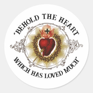 Sticker Rond Juin est le mois du Sacré-Coeur
