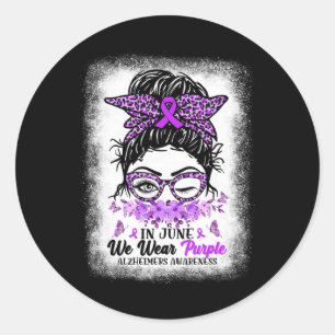 Sticker Rond Juin Nous Portons Le Mess De Sensibilisation À L'A