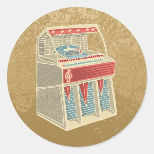 Sticker Rond Juke-box (Devant)