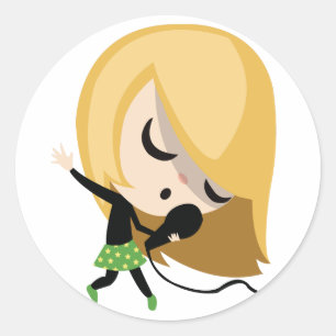 Sticker Rond Jules le chanteur