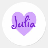 Sticker Rond Julia en violet (Devant)