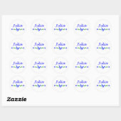 Sticker Rond Julia (Papillon bleu) (Feuille)