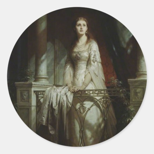 Sticker Rond Juliette de William Shakespeare (Devant)