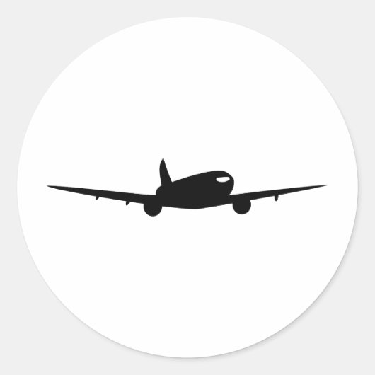 Sticker Rond Jumbo Jet (Devant)