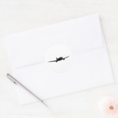 Sticker Rond Jumbo Jet (Enveloppe)