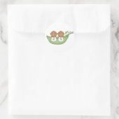Sticker Rond Jumeaux afro-américains en pois (Sac)
