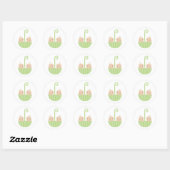 Sticker Rond Jumeaux dans un parapluie (Feuille)
