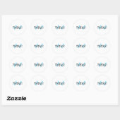 Sticker Rond Jumeaux (Empreintes bleues) (Feuille)