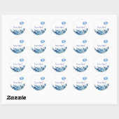 Sticker Rond Jumeaux en fleurs (Feuille)