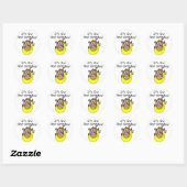 Sticker Rond Jumeaux - Jumeau et singe 1er anniversaire (Feuille)