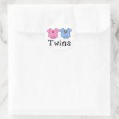 Sticker Rond Jumeaux mignonette Bodysuit 1 fille & 1 garçon (Sac)