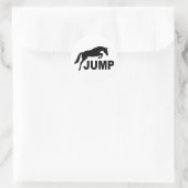 Sticker Rond JUMPER avec Cheval de saut (Sac)