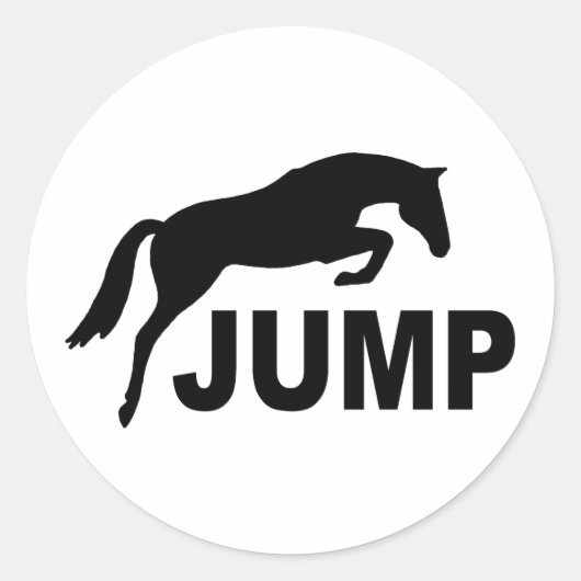 Sticker Rond JUMPER avec Cheval de saut (Devant)