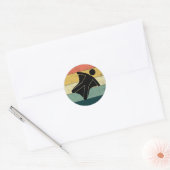 Sticker Rond Jumping en combinaison ailée Base Jumping Skydivin (Enveloppe)