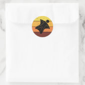 Sticker Rond Jumping en combinaison ailée Base Jumping Skydivin (Sac)