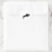 Sticker Rond Jumping Galloping Running Horse (Sac)