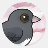 Sticker Rond Junco aux yeux foncés (couleur ardoise) (Devant)