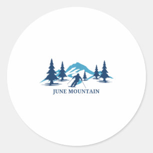 Sticker Rond June Mountain California Ski Resort _
