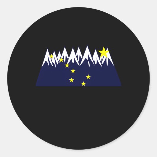Sticker Rond Juneau Alaska (Devant)