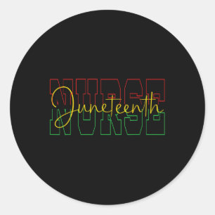 Sticker Rond Junet1 Infirmière Melanin Infirmière Stethoscope N