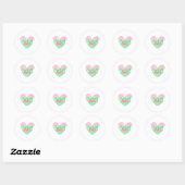 Sticker Rond Junetdix Aka Love Heart (Feuille)