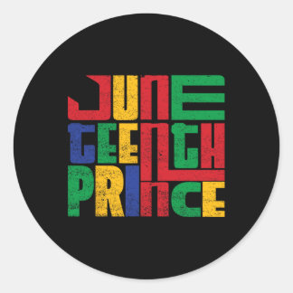 Sticker Rond Junetdix Prince Black Man Boy Junetdix Prince