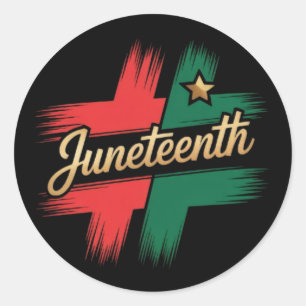 Sticker Rond Juneteenth