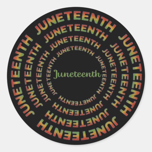 Sticker Rond Juneteenth (Devant)