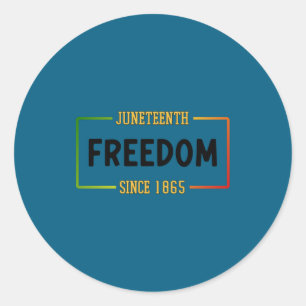 Sticker Rond Juneteenth 1865 célébrant la liberté noire