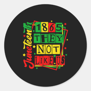 Sticker Rond Juneteenth 1865 fierté noire histoire tenue blm
