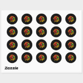 Sticker Rond Juneteenth 1865 lion rasta  (Feuille)