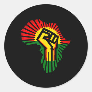 Sticker Rond Juneteenth 1865 Mois de l'histoire des Noirs Afro-