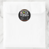 Sticker Rond Juneteenth Black King Melanin Dad Fathers Day (Sac)