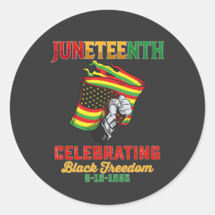 Sticker Rond Juneteenth Celebrating Black Freedom 6 19 1865