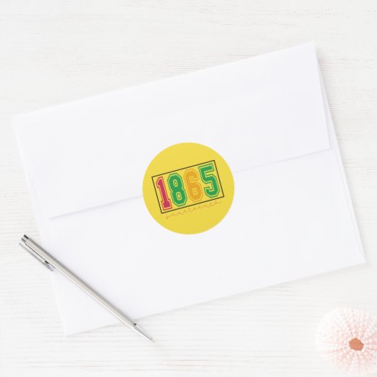 Sticker Rond Juneteenth - Histoire des Noirs (Enveloppe)