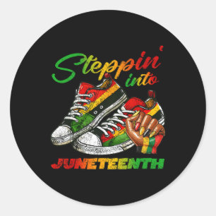 Sticker Rond Juneteenth Je Suis La Tempête Femmes Noires Mois D