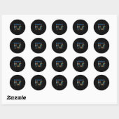 Sticker Rond Juneteenth sororité sœurs amies (Feuille)