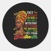 Sticker Rond Juneteenth They Whispered To Her You Cannot Withst (Devant)