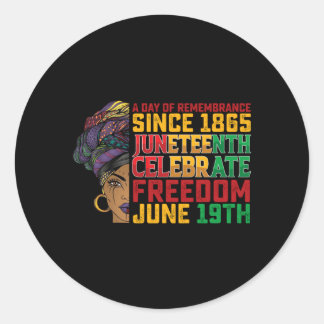 Sticker Rond Juneteenth une journée de souvenir liberté noire