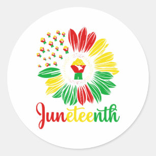Sticker Rond Junetten Accentuation Sunflower African American B