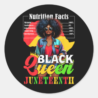 Sticker Rond Junetten Black Queen History Faits nutritionnels 4