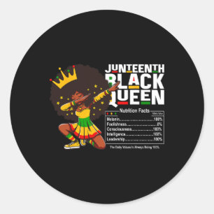 Sticker Rond Junetten Dabbing Black Queen Faits nutritionnels W