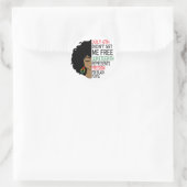 Sticker Rond Junetten Femme noire Afro (Sac)