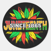Sticker Rond Junetten Sunflower 1865 Émancipation clé africaine (Devant)