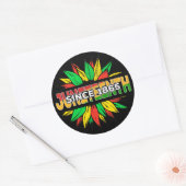 Sticker Rond Junetten Sunflower 1865 Émancipation clé africaine (Enveloppe)