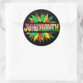 Sticker Rond Junetten Sunflower 1865 Émancipation clé africaine (Sac)