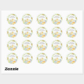 Sticker Rond Jungle Animaux Baby shower Merci Favoriser (Feuille)