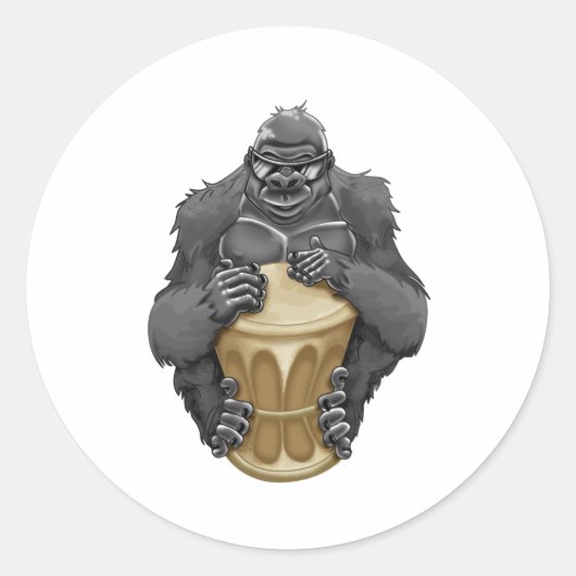 Sticker Rond Jungle Beat (Devant)