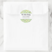 Sticker Rond Jungle Safari Animaux Retour Adresse (Sac)